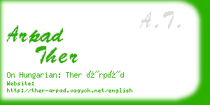 arpad ther business card